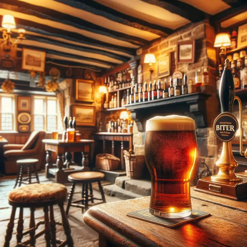 Pint of bitter in a Yorkshire pub