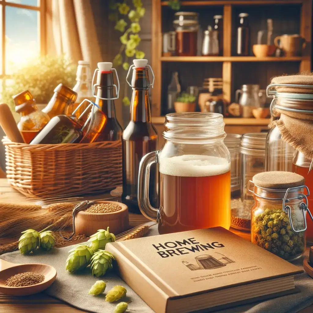 Rustic Home Brewing Kitchen scene