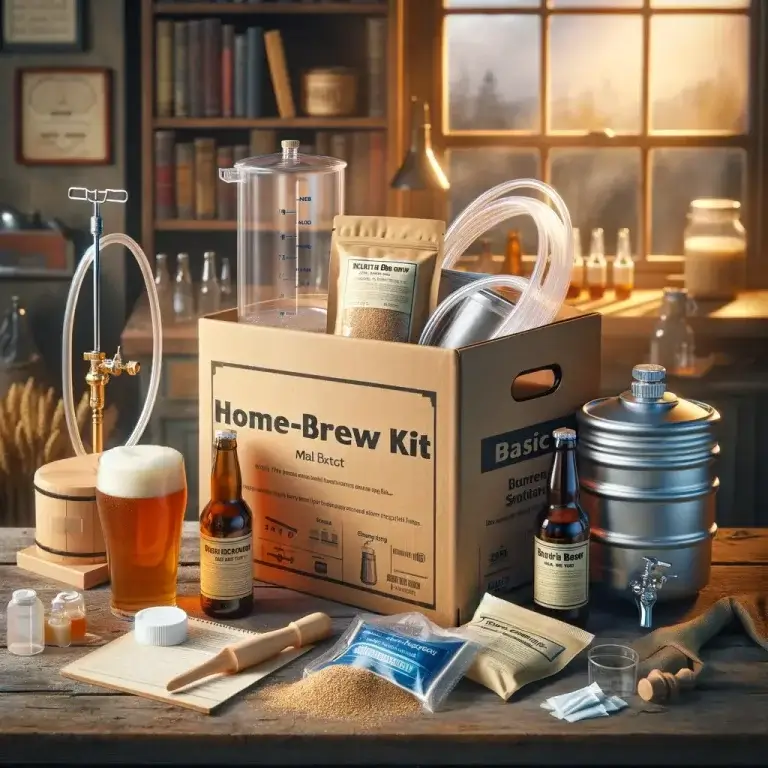 Rustic-looking basic home brew kit